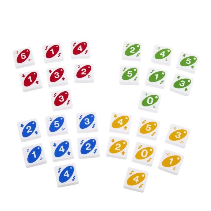 Mattel Games UNO Quatro, Jeu De Tuiles Familial pour Enfants Et Adultes, Jeux De Société pour Soirée Jeu en Famille Ou en Voyage, 2 À 4 Joueurs, Jouet pour Enfant de 7