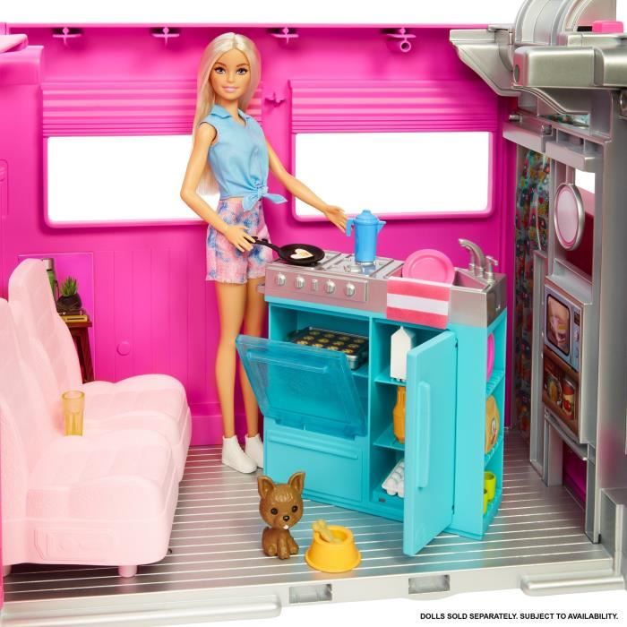 Barbie - Méga Camping-Car De Barbie - Accessoire Poupée HCD46 - Cdiscount  Jeux - Jouets