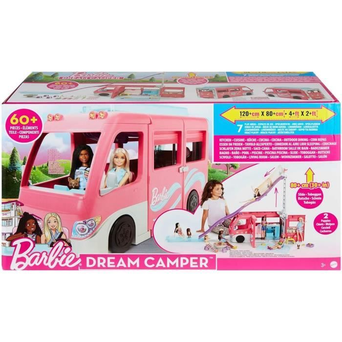 Barbie - Méga Camping-Car De Barbie - Accessoire Poupée HCD46 - Cdiscount  Jeux - Jouets