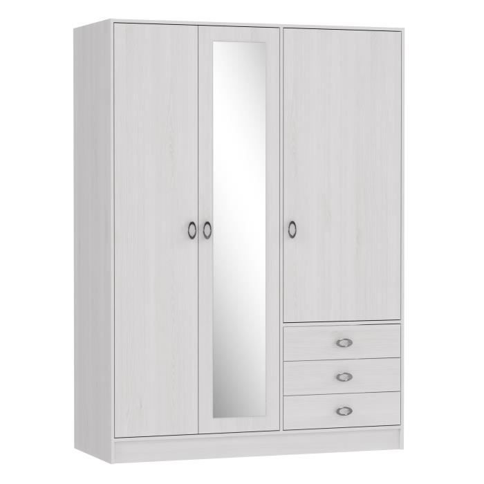 Armoire 3 Porte Blanche Achat Vente Pas Cher