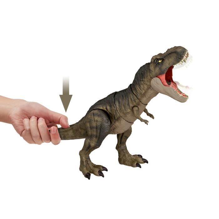 T-Rex Dinosaure Géant 45cm Marron Lumières Sons Mouvements Figurine Jouet
