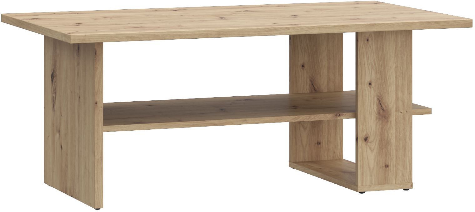 Table Basse Rectangulaire - COFFEE TABLES – Finition Chêne Artisan – 2 Plateaux – 110 × 60 × 45 cm