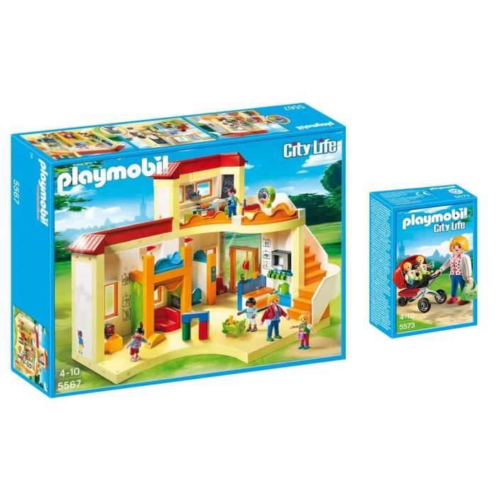 PLAYMOBIL - City Life - Maman avec Jumeaux et Landau - Mixte - A