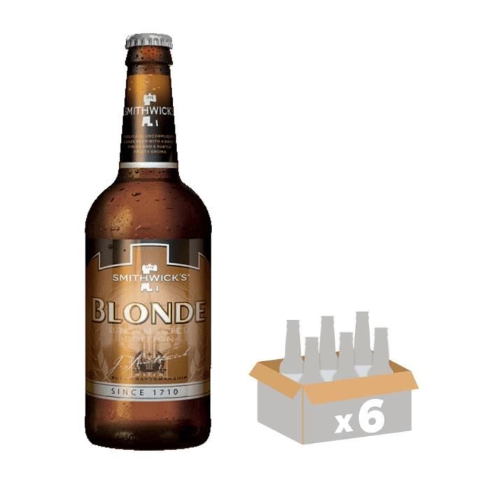 SMITHWICKS Lot de 6 Bières blondes 0,50L La cave Cdiscount SMITHWICKS Lot de 6 Bières blondes 0,50L La cave Cdiscount