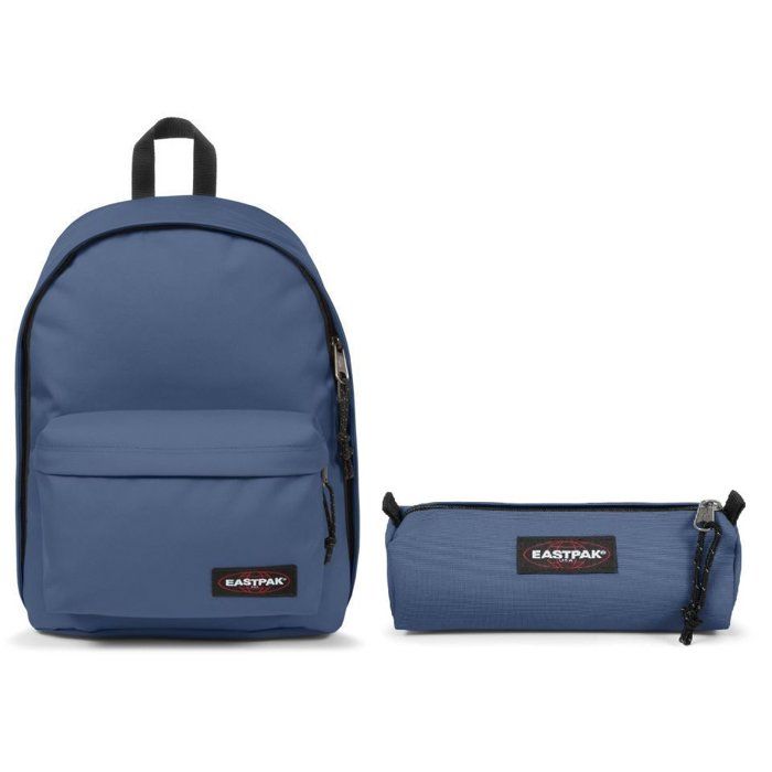 EASTPAK - Sac à Dos Out Of Office + Trousse Benchmark Single - Powder Pilot