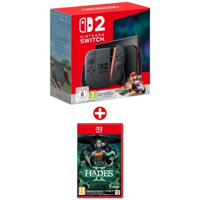 Pack Nintendo : Console Nintendo Switch 2 + Mario Kart World (Code) + Hades II
