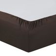 Vision - Drap housse Chocolat - 140x190cm - 100% coton-0
