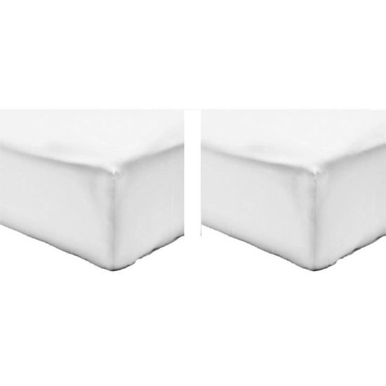 avec Bonnet de 30cm Vision Drap Housse Rouge 180x200cm 100/% Coton