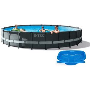 PISCINE Kit piscine ultra xtr ronde tubulaire (ø)6,10 x (h)1,22m et pédiluve
