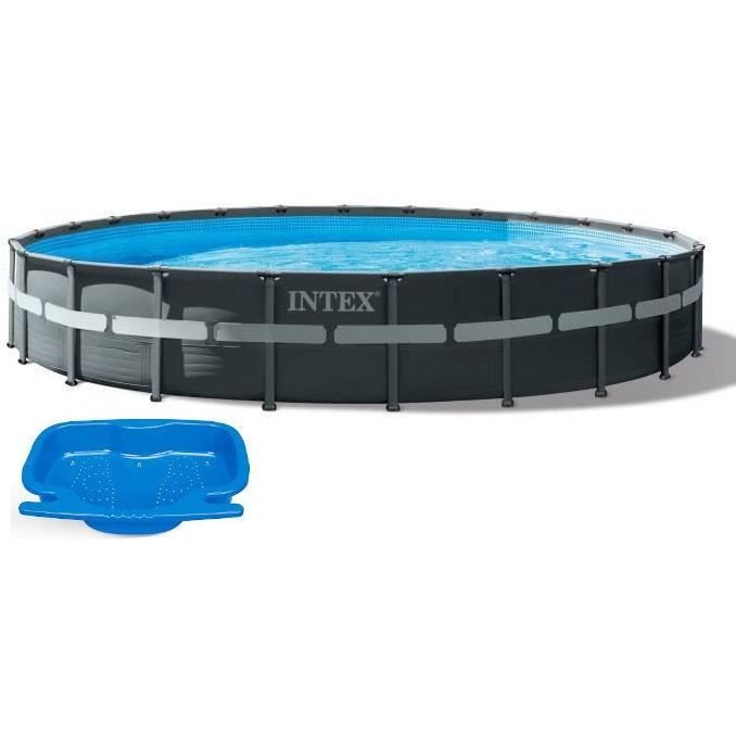 Kit piscine ultra xtr ronde tubulaire (ø)7,32 x (h)1,32m et pédiluve