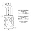Cadenas connecté Bluetooth pour usage extérieur - MASTER LOCK - 56mm - Anse alliage de bore chromé 51mm - Noir-6