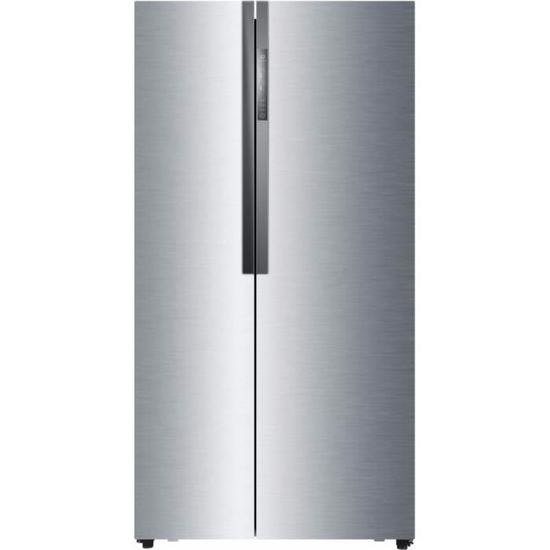 HAIER HRF-521DM6 - Réfrigérateur américain - 518L (341+177) - Froid ventilé - A+ - L90,8 x H179 cm - Inox