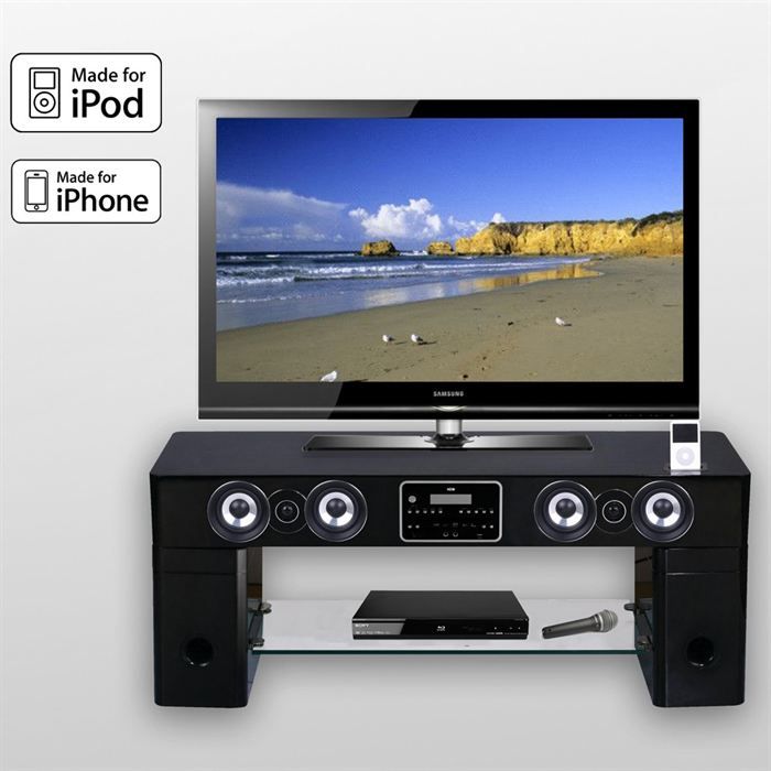 meuble tv barre de son station d