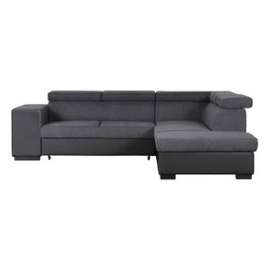 Canape D Angle Tissu Gris