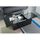 Table basse laque blanc noir