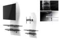 Meliconi - Meuble TV avec support intégré - GHOST DESIGN 2000 Blanc - TV de 32" à 70‘’ - VESA 200/400 - Etagères verre trempé-1