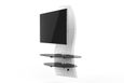 Meliconi - Meuble TV avec support intégré - GHOST DESIGN 2000 Blanc - TV de 32" à 70‘’ - VESA 200/400 - Etagères verre trempé-2