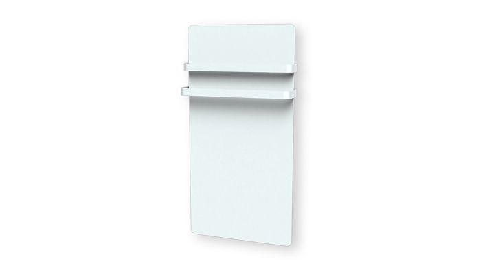CARRERA Dryer S 1000 watts Radiateur sèche-serviettes électrique - Façade en verre blanc - 2 barres