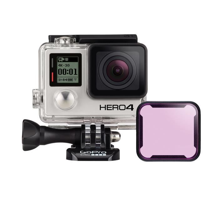 Filtre magenta de plongée pour boîtier de re - GoPro - Correction de la couleur - Profondeur 4,5 à 21,3 m