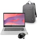 PC Portable Chromebook LENOVO IdeaPad Slim 3 14M868 | Chrome OS - 14'' FHD - MT8186 - RAM 4Go - 64Go - AZERTY + Souris + Sac à dos