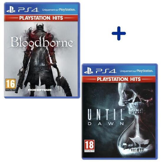 Pack 2 Jeux PS4 PlayStation Hits : Bloodborne + Until Dawn