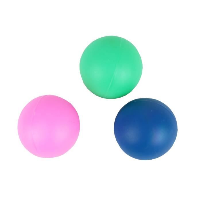 Set de 3 balles variées pour chat 4 cm