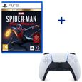 Pack PS5 : Manette PS5 DualSense Blanche/White - PlayStation Officiel + Marvel’s Spider-Man: Miles Morales Ultimate Edition PS5-0