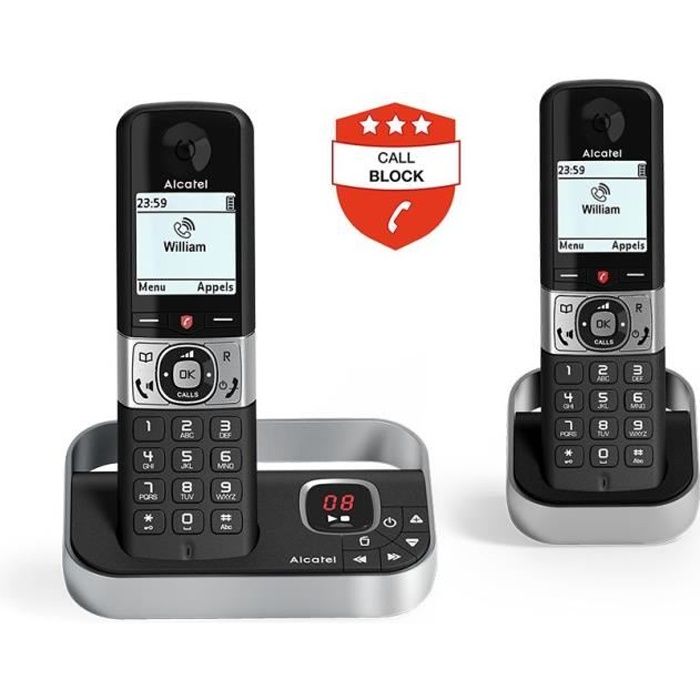 Téléphone Fixe Sans Fil Avec Répondeur Duo F890 Voice Atl1422122 Alcatel Le Téléphone Fixe - vue 7