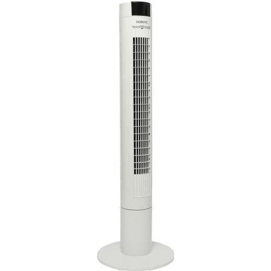 Brandson - Ventilateur Colonne avec télécommande 45W Silencieux Oscillant  inclinable à 10°, Hauteur 108cm 3 Vitesses 4 Modes, Minuterie 12h