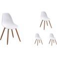 Lot de 4 chaises de jardin polypropylène - 50 x 55 x 85,5 cm-0