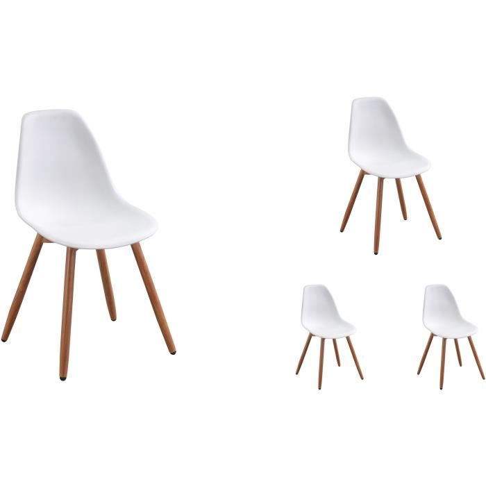 Lot de 4 chaises de jardin polypropylène - 50 x 55 x 85,5 cm