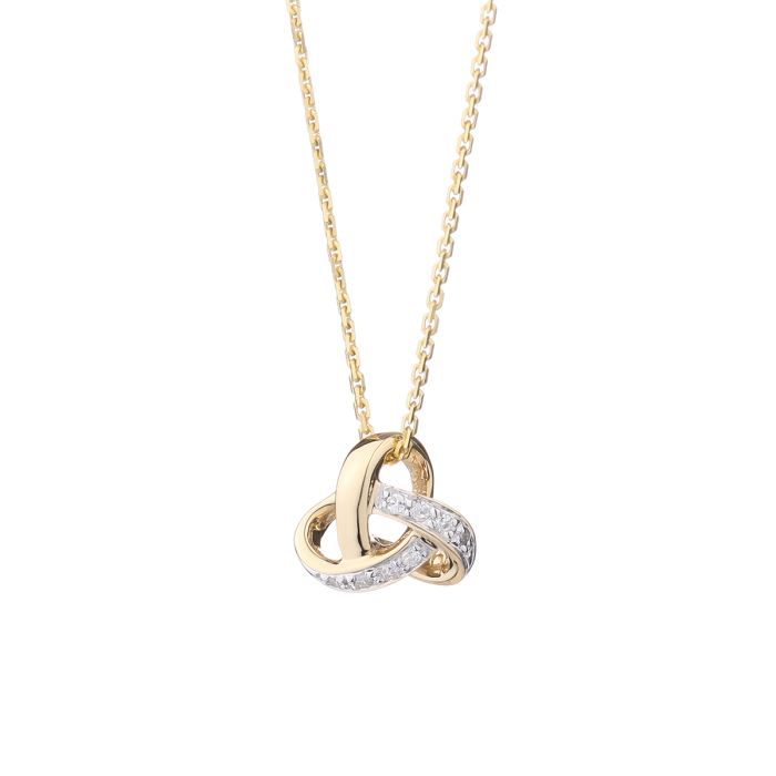 DI60019 - Pendentif en or v/éritable avec motif feuille de ginko 9 carats DIAMALA Pendentif pour femme en or 375