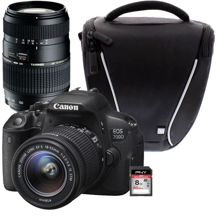 Canon Eos 700d 18 55 Is Stm Tamron 70 300mm Sacoche Carte