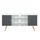 Meuble tv blanc et gris laque