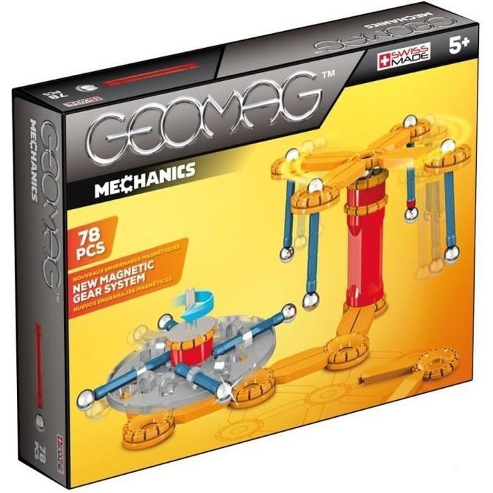 GEOMAG MECHANICS Jeu de Construction Magnétique 78 pcs