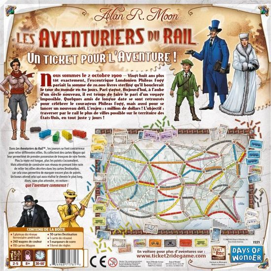 Jeu Les Aventuriers du Rail Europe : Chez Rentreediscount Cadeaux & Jeux