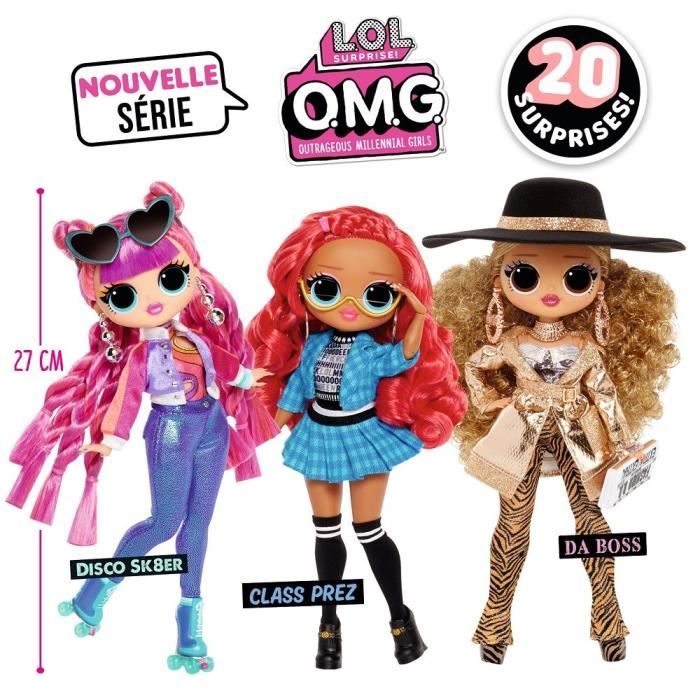 LOL Surprise OMG Da Boss – Poupée Mannequin Avec 20 Surprises – Coffret Cabine D’essayage – Série 3