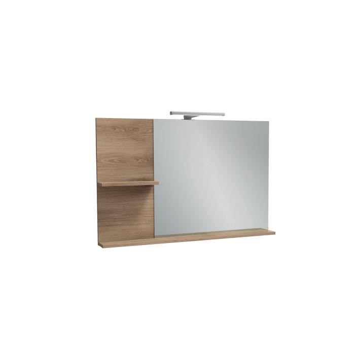 JACOB DELAFON Miroir avec étagères + LED Chêne Québec L 103 x 10,5
