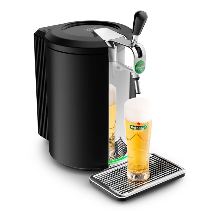 MINI-FUT 5 litres présurisé HEINEKEN compatible Beertender + 1 Verre