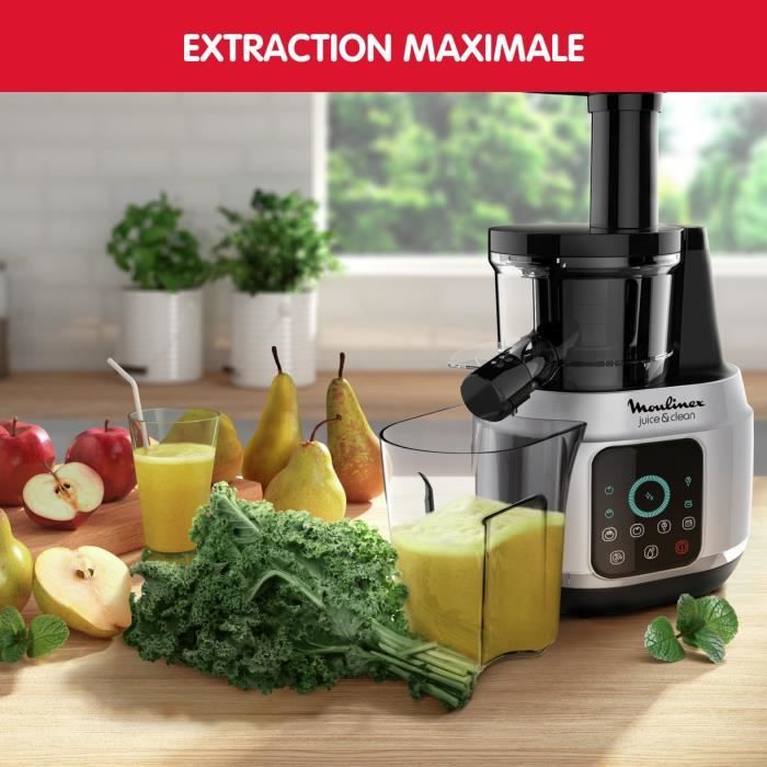 MOULINEX ZU420E10 Juice & Clean, Extracteur de jus, Technologie Easy ...