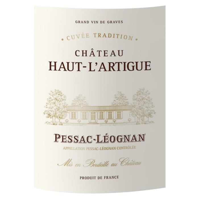 Château Haut-L\'Artigue Cuvée Tradition 2017 Pessac-Léognan - Vin rouge de  Bordeaux - La cave Cdiscount