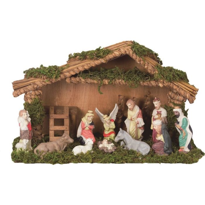 Crèche vide de Noël 30 cm Cdiscount Maison