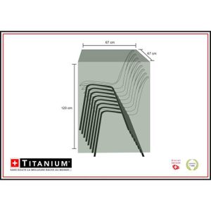 Housse De Protection Pour Chaise Jardin 600D - 100% Imperméable & Anti-UV | Pour Chaises Empilables/Adirondack