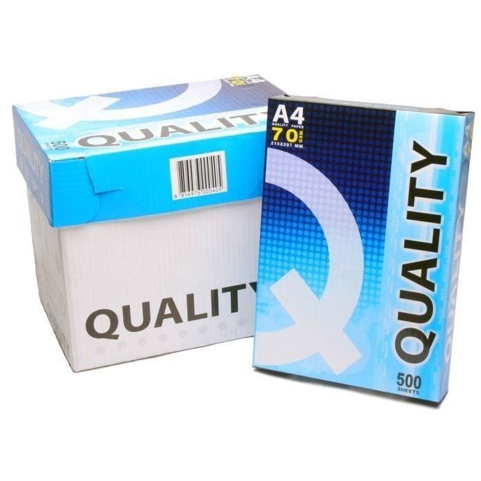 Lot De 5 Ramettes Papier Couleur TROPHEE A4 Bleu Turquoise 80g - 2500 Feuilles Au Total Pour Créations Éclatantes