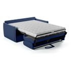 BRAND Canapé convertible express - AGATHE - Tissu Bleu - matelas 14cm - 175 x 100 x 87 cm
