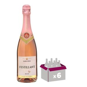 PETILLANT - MOUSSEUX Gratien & Meyer Festillant rose boisson effervescente a base de vin désalcoolisé - Rosé X6