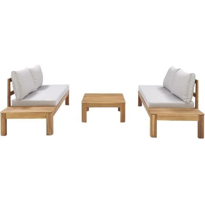 Salon de jardin en bois d'Acacia FSC - 4 personnes