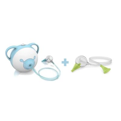 Mouche-bébé électrique Rechargeable – 3 Niveaux D'aspiration, Lumière Et Musique – Avec 3 Embouts Et Boîte De Rangement (Bleu) - 8
