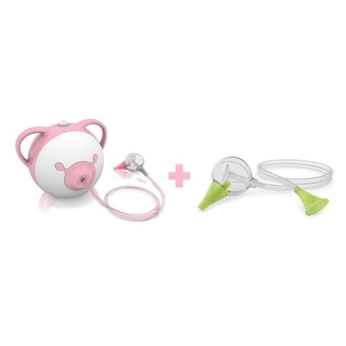 NOSIBOO Mouche bébé électrique rose + Eco mouche bébé manuel