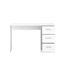 Bureau design blanc avec pieds dorés et 3 tiroirs | Maisons du Monde